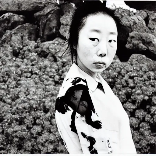 Prompt: a portrait of a character in a scenic environment by Nobuyoshi Araki