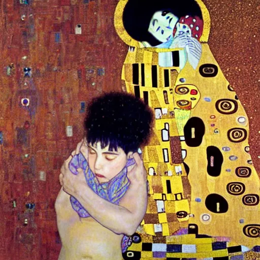 Prompt: Gustav Klimt's Spirited Away