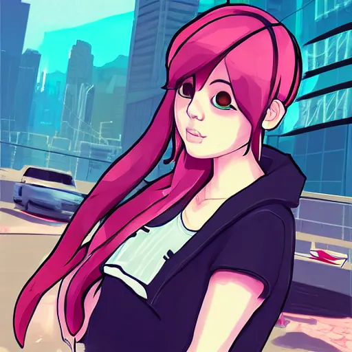 Prompt: LilyPichu LilyPichu LilyPichu LilyPichu in the style of gta san andreas, holding sawnoff in the style of artgerm, rossdraws
