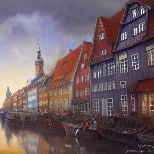 Image similar to copenhagen by justin gerard, deviantart