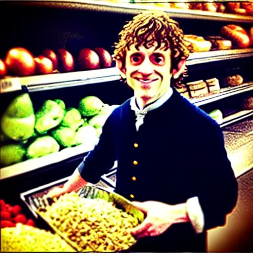 Image similar to “ bilbo baggins bagging groceries ”