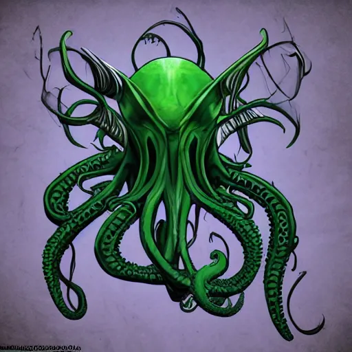 Image similar to Toon stylized cthulhu, Trending on artstation , HD quality