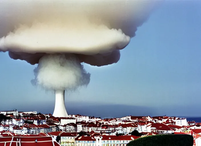 Image similar to nuclear mushroom cloud over lisbon