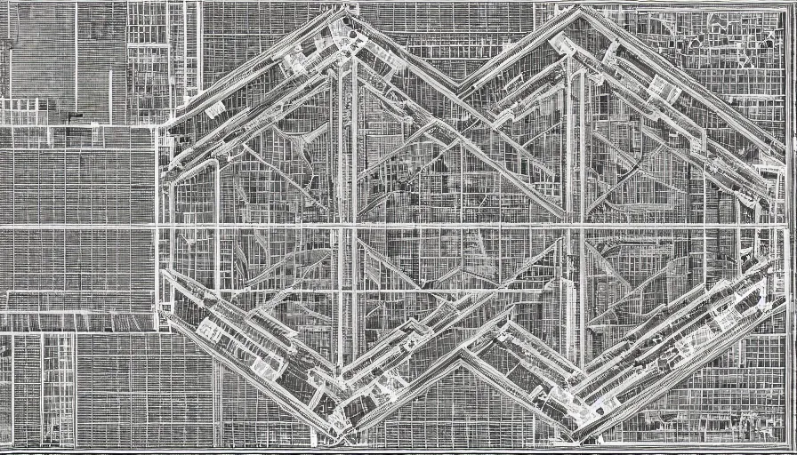 Image similar to a huge square with non euclidian building, by piranesi, leica sl 2 5 0 mm, heavy grain, high quality, high detailed