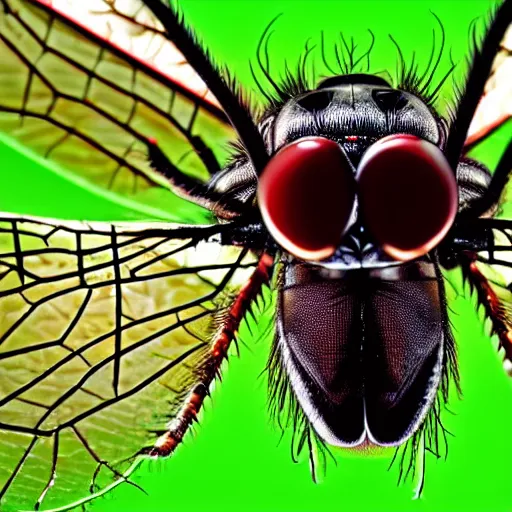 Prompt: from the eye perspective of a housefly getting swatted at from a man with a fly swatter