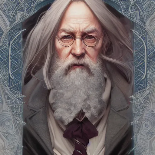 Prompt: ultra realistic illustration, dumbledore anime, intricate, elegant, highly detailed, digital painting, artstation, concept art, smooth, sharp focus, illustration, art by artgerm and greg rutkowski and alphonse mucha