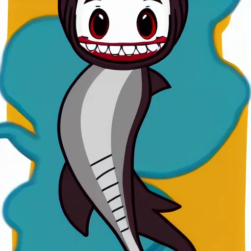 Prompt: normal dakimakura illustration of a shark, safe for work, detailed, cute