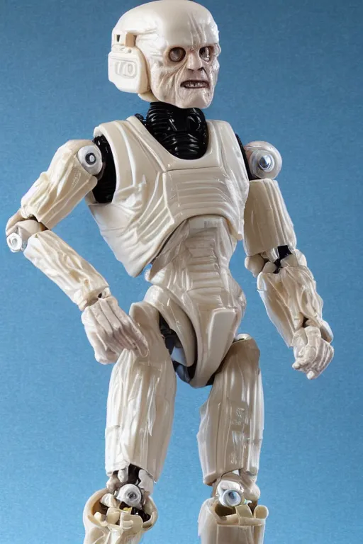 Image similar to 8 k high definition, 1 9 8 0 te monster kenner style action figure,, plastic, full body, highly detailed, science fiction, photorealistic