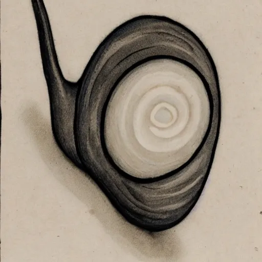 Image similar to a snail with an eyeball for a shell, shell with the texture of an eyeball, eyeball shaped like a shell