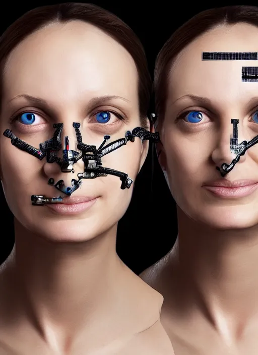 Prompt: Cybernetic facial modifications, photo