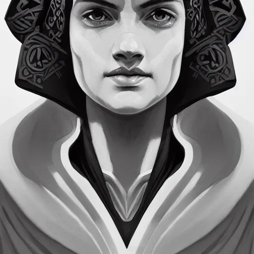 Image similar to germanic, irish female, jedi master, wearing the traditional jedi robe, beautiful and uniquely odd looking, detailed symmetrical close up portrait, intricate complexity, in the style of artgerm and ilya kuvshinov, magic the gathering, star wars art