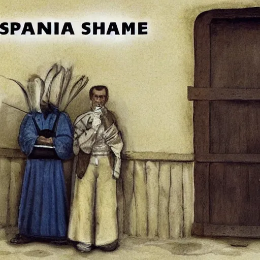 Prompt: spanish shame