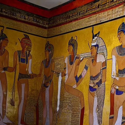 Image similar to bathroom in tutankhamun tomb