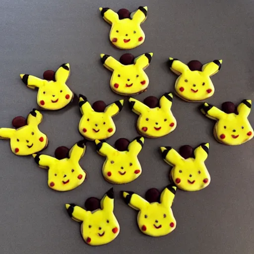 Image similar to pikachu chocolate chip cookies