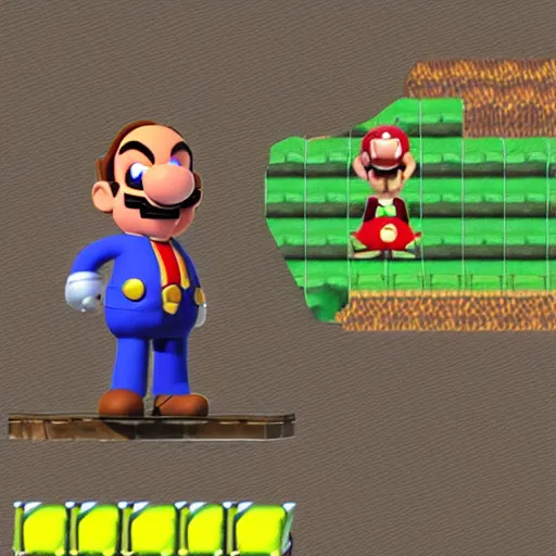 Prompt: Saul Goodman in Super Mario 64, gameplay
