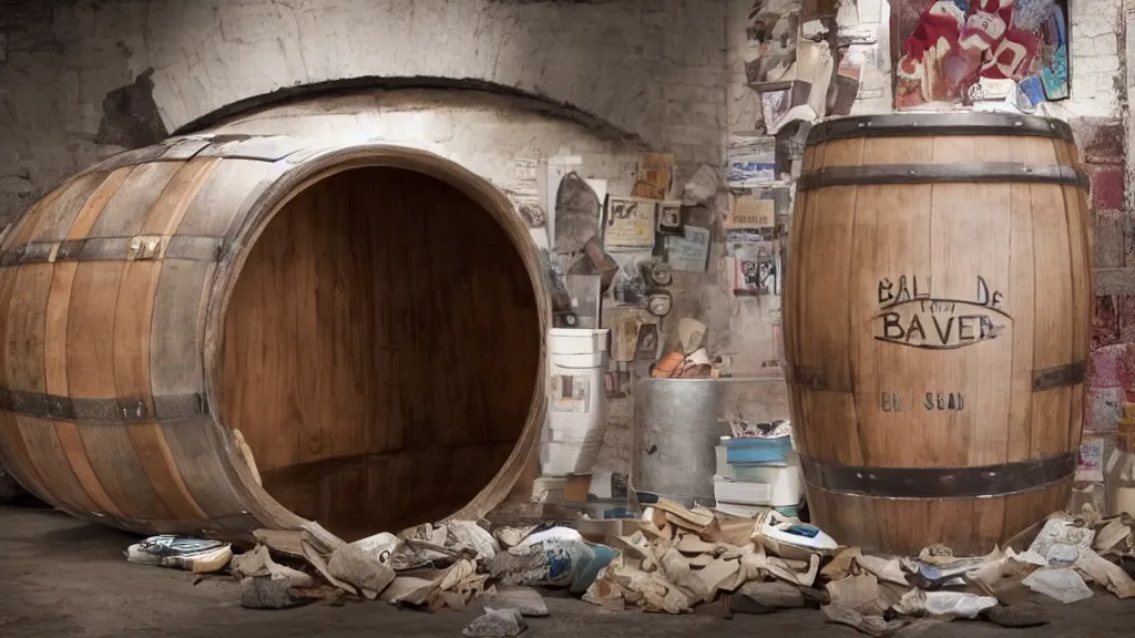 Prompt: i spy book safe barrel from hbo's the leftovers