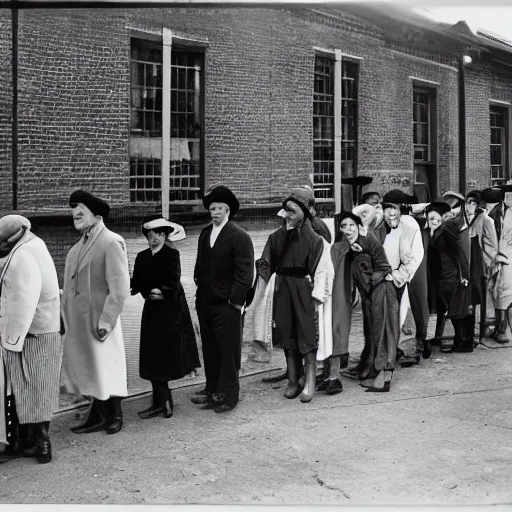 Image similar to historical figures walking in line