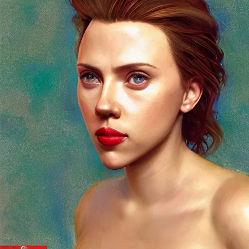 Image similar to portrait of scarlett johansson as super mario, au naturel, hyper detailed, digital art, trending in artstation, cinematic lighting, studio quality, smooth render, unreal engine 5 rendered, octane rendered, art style by klimt and nixeu and ian sprigger and wlop and krenz cushart.