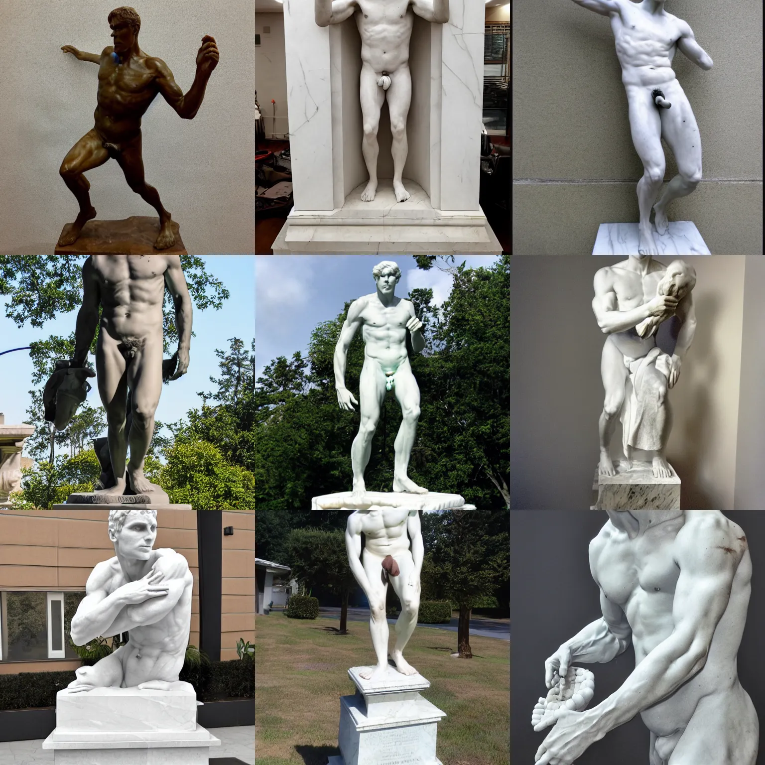 Prompt: jerma985 as a marble statue