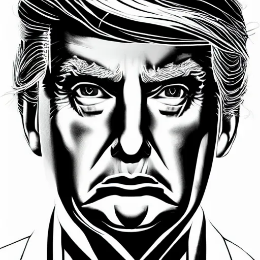 Image similar to very detailed portrait of donald trump cyberpunk style, sharp focus, detailed, coherent