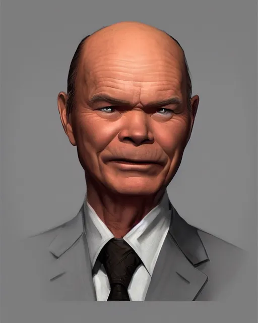 Image similar to Red Forman, Batman portrayed by Red Forman, digital art, trending on artstation oil on canvas by J. C. Leyendecker and Edmund Blair Leighton and Charlie Bowater octane render