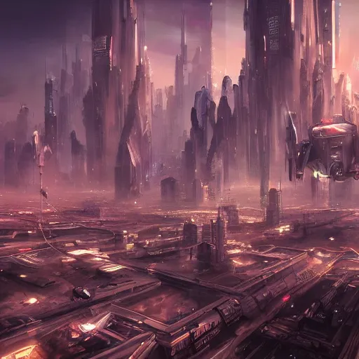 Image similar to Beautiful painting of sci-fi fututistic metropolis, Drone footage, by Yoshitaka Amano Trending on Artstation, nvidia, unreal engine