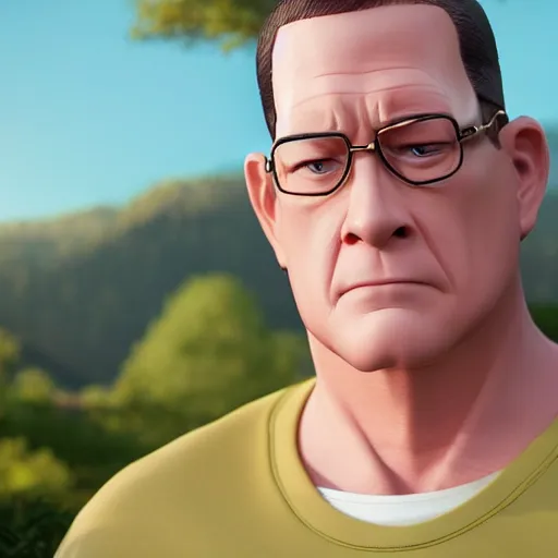 Prompt: Live Action Still of Hank Hill, real life, hyperrealistic, ultra realistic, realistic, highly detailed, detailed, very detailed, cool, ultra detailed, very realistic, trending on artstation, epic, HD quality, 8k resolution, body and headshot, film still, real, detailed face, very detailed face, real life, front face, front view, dramatic lighting, real