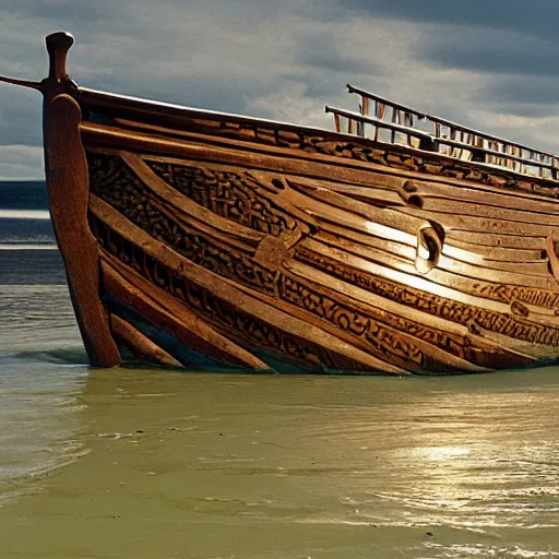 Image similar to viking longship in the sea, norse, history, wood