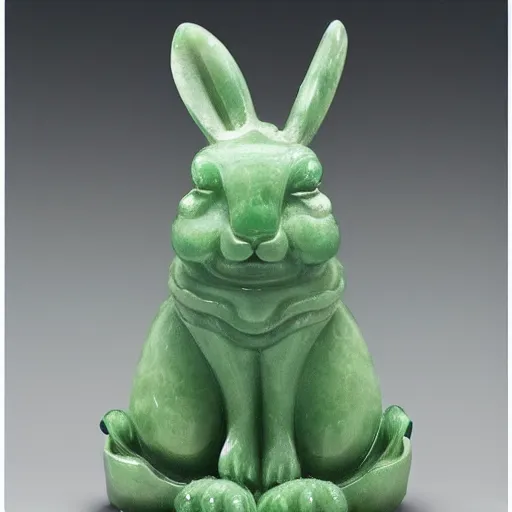 Image similar to elaborate jade statue of a rabbit - h 8 3 2