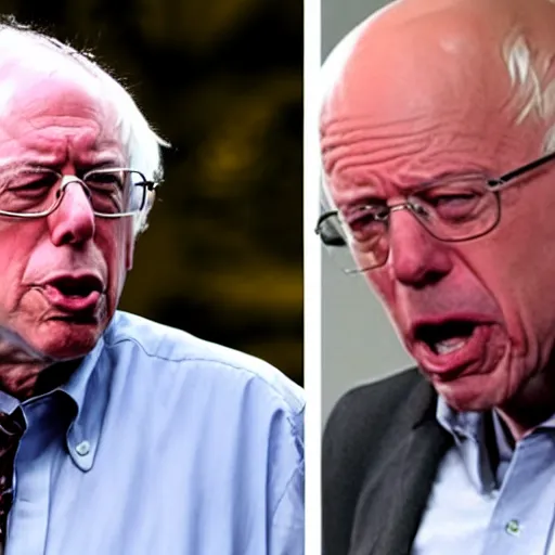 Image similar to bernie sanders yelling at walter white,