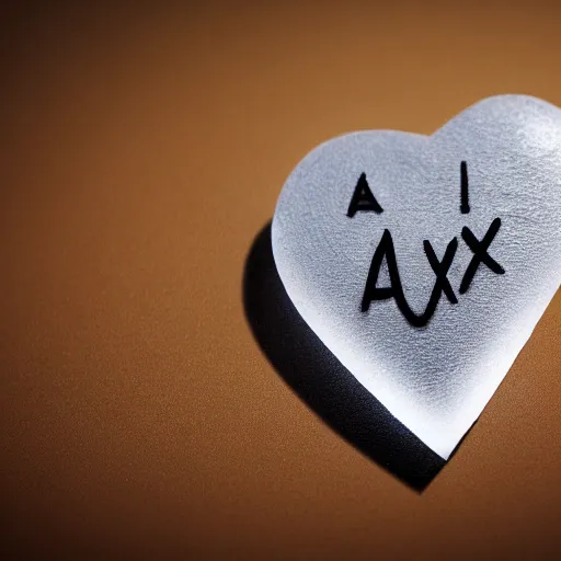 Image similar to a heart with the name alex written on it, cute, high detail, well lit, octane render, blender, particles,