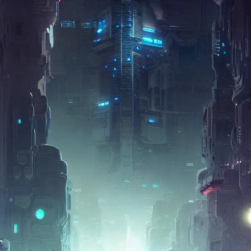 Image similar to great city at the end of the cosmos, a sci-fi digital painting by Greg Rutkowski and James Gurney, trending on Artstation