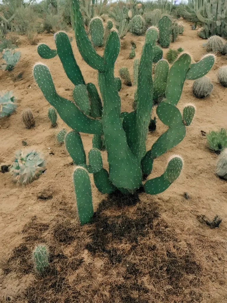 Image similar to a cactus with a beard