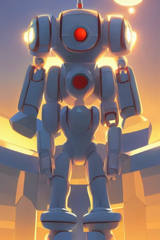 Image similar to metabots medabots medarotto medarot robot minimalist comics, behance hd by jesper ejsing, by rhads, makoto shinkai and lois van baarle, ilya kuvshinov, rossdraws global illumination ray tracing hdr radiating a glowing aura