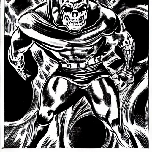 Prompt: the darkest creature by Jack Kirby