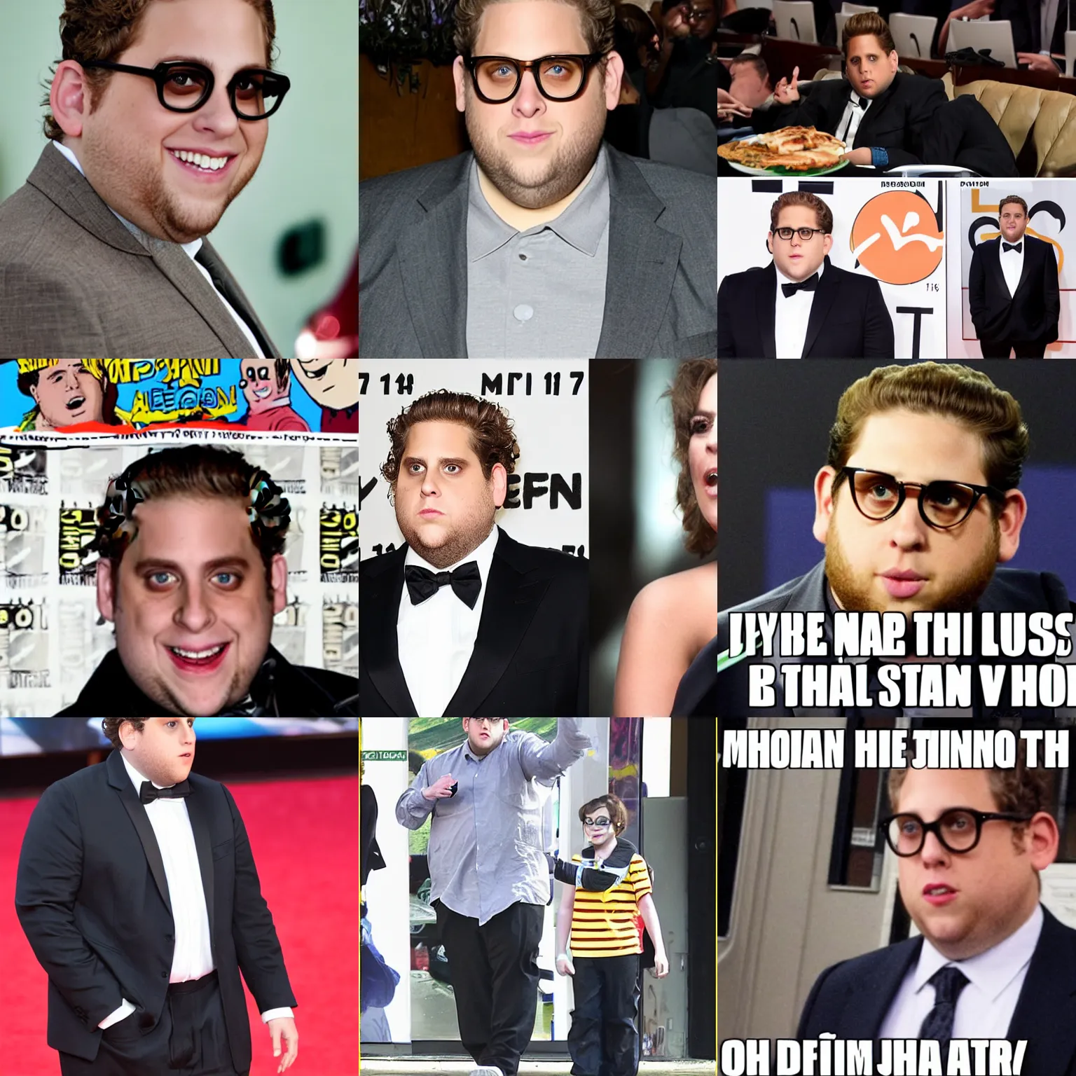 Prompt: jonah hill meme stop