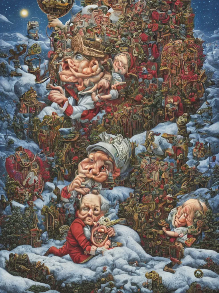Prompt: This is the Hour of Lead remembered, if outlived, as Freezing persons, recollect the Snow First Chill then Stupor then the letting go Mark Ryden and Alex Gross, Todd Schorr highly detailed