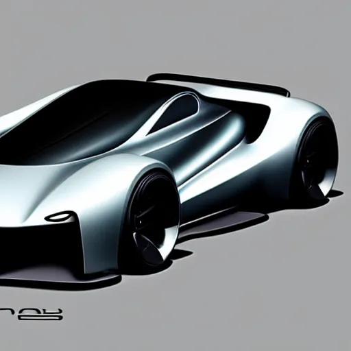 Prompt: a supercar design loosely based on nissan sports cars, concept car, by ash thorp