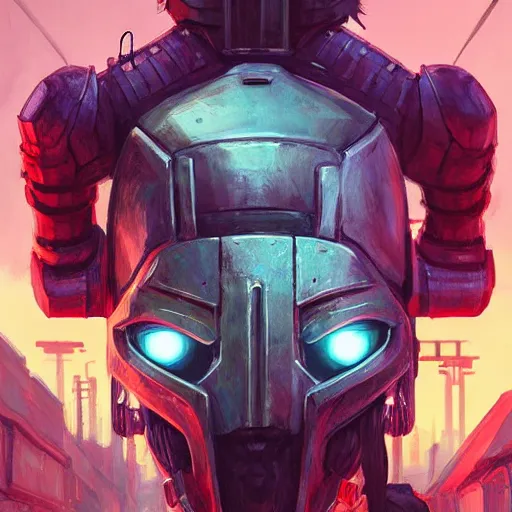 Image similar to cyberpunk viking helmet mask warrior goddess robot ninja fantasy, art gta 5 cover, official fanart behance hd artstation by jesper ejsing, by rhads, makoto shinkai and lois van baarle, ilya kuvshinov, ossdraws