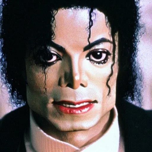 Image similar to a cinematic film still of Michael Jackson starring in an Anime, portrait, 40mm lens, shallow depth of field, close up, split lighting, cinematic