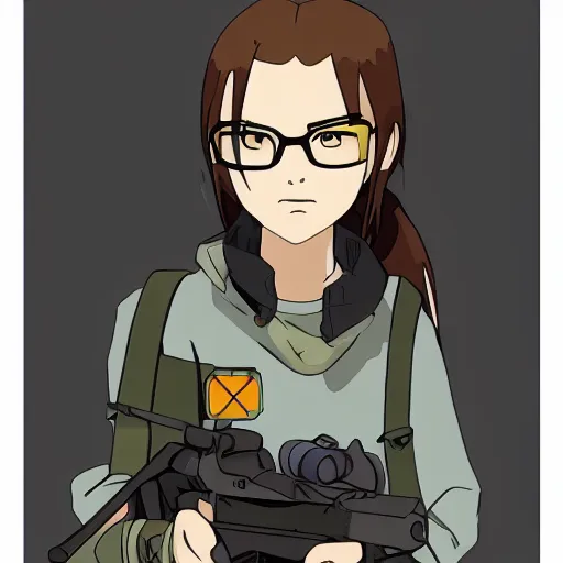 Image similar to alyx from half life as a studio ghibli poster