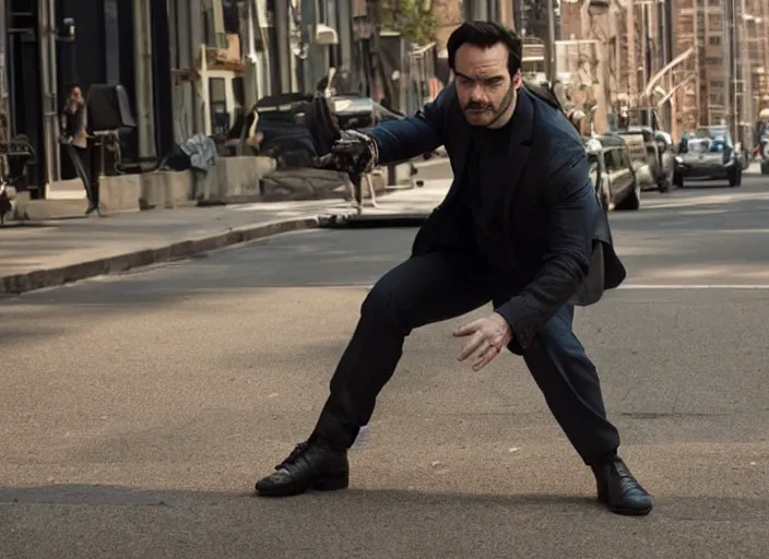 Prompt: charlie cox, movie still, from the new daredevil movie, 8 k, realistic