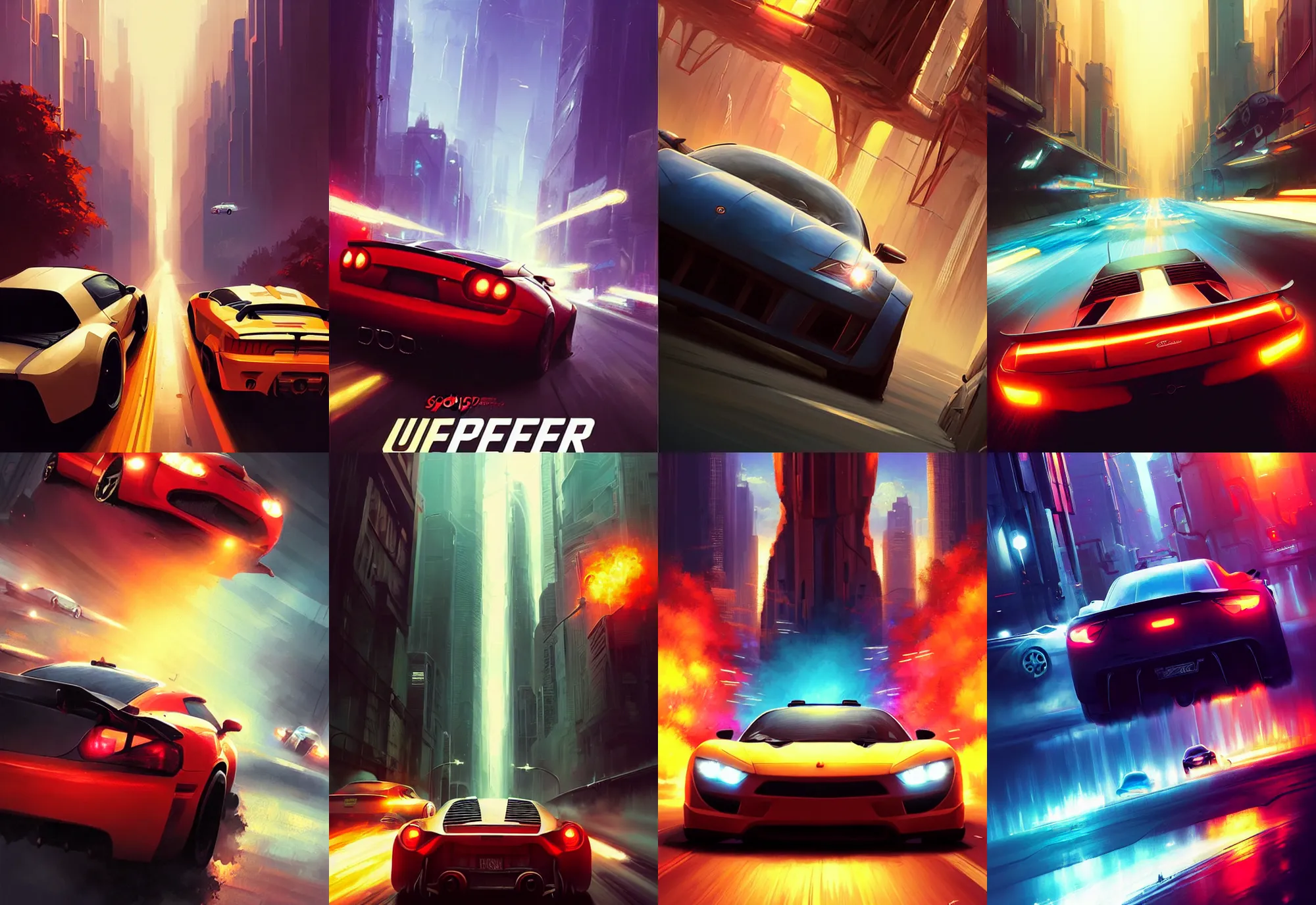 Prompt: movie poster, need for speed underground, by sylvain sarrailh, rhads, ferdinand knab, trending on artstation