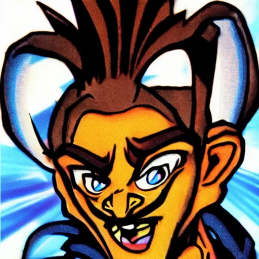 Image similar to jordan peterson as neo cortex, ps 1 graphics