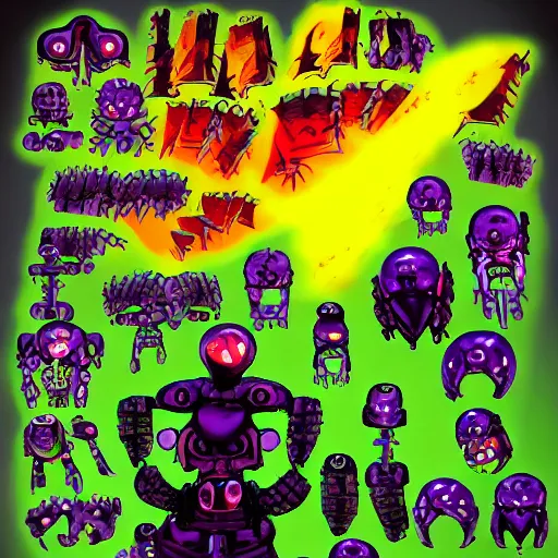 Image similar to official character sheets for a new vampire squid casual mech suit, art by tim schafer black velvetopia art for psychonauts from double fine studios, black light rave, bright neon colors, spray paint, punk, tall thin build, adult character, fully clothed, colorful