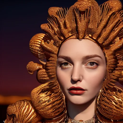 Image similar to queen of venus, 4 k, intricately detailed, jaw dropping, surreal, octane render