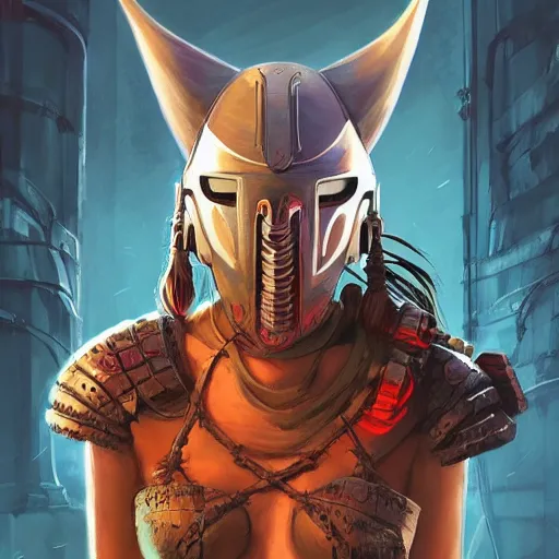 Image similar to cyberpunk viking helmet mask warrior goddess robot ninja fantasy, art gta 5 cover, official fanart behance hd artstation by jesper ejsing, by rhads, makoto shinkai and lois van baarle, ilya kuvshinov, ossdraws