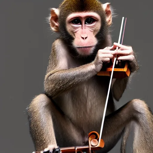 Image similar to monkey playing the violin