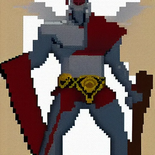 Image similar to pixel art of greek era kratos