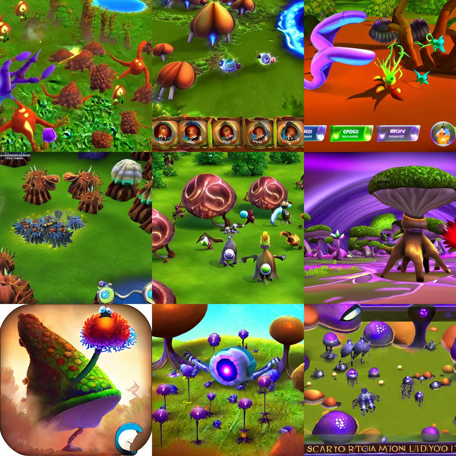 Prompt: spore video game, gameplay,